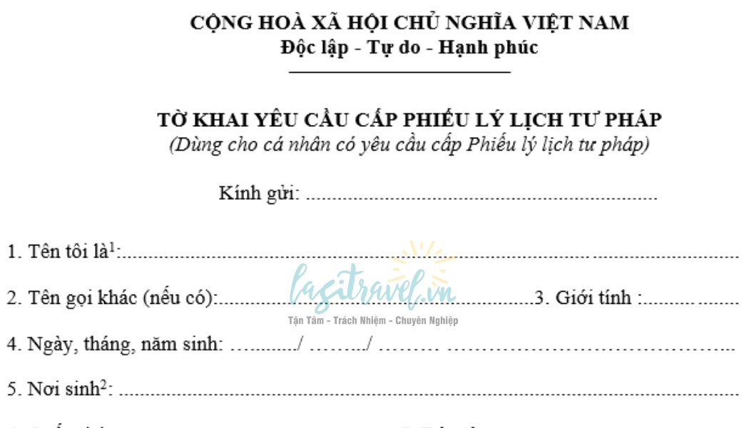 lý lịch tư pháp